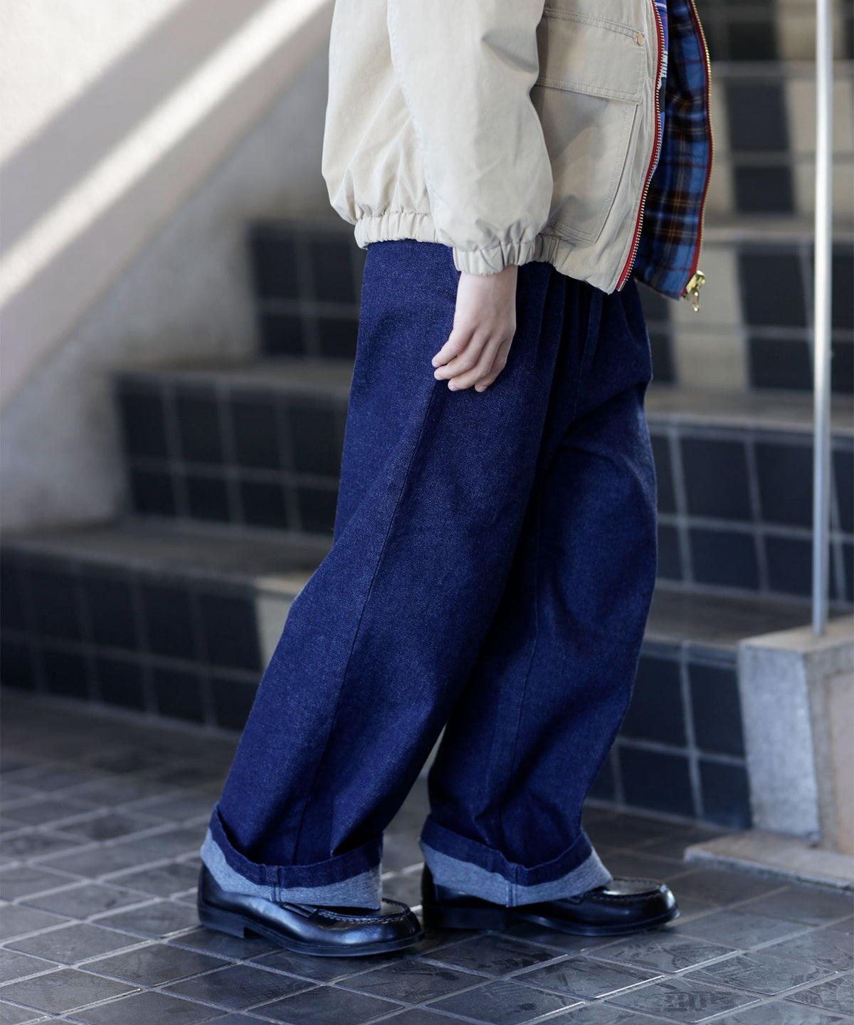 CREW WIDE DENIM PANTS［145-175cm］