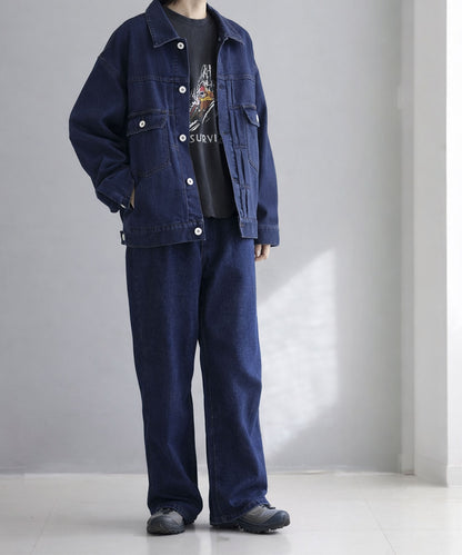 CREW WIDE DENIM PANTS［145-175cm］