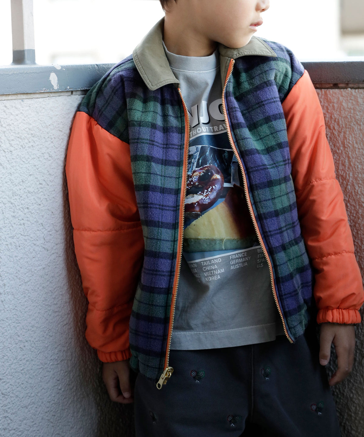 《環境配慮素材》OG×RE.NY REVERSIBLE ZIP BLOUSON［145-175cm］リバーシブル