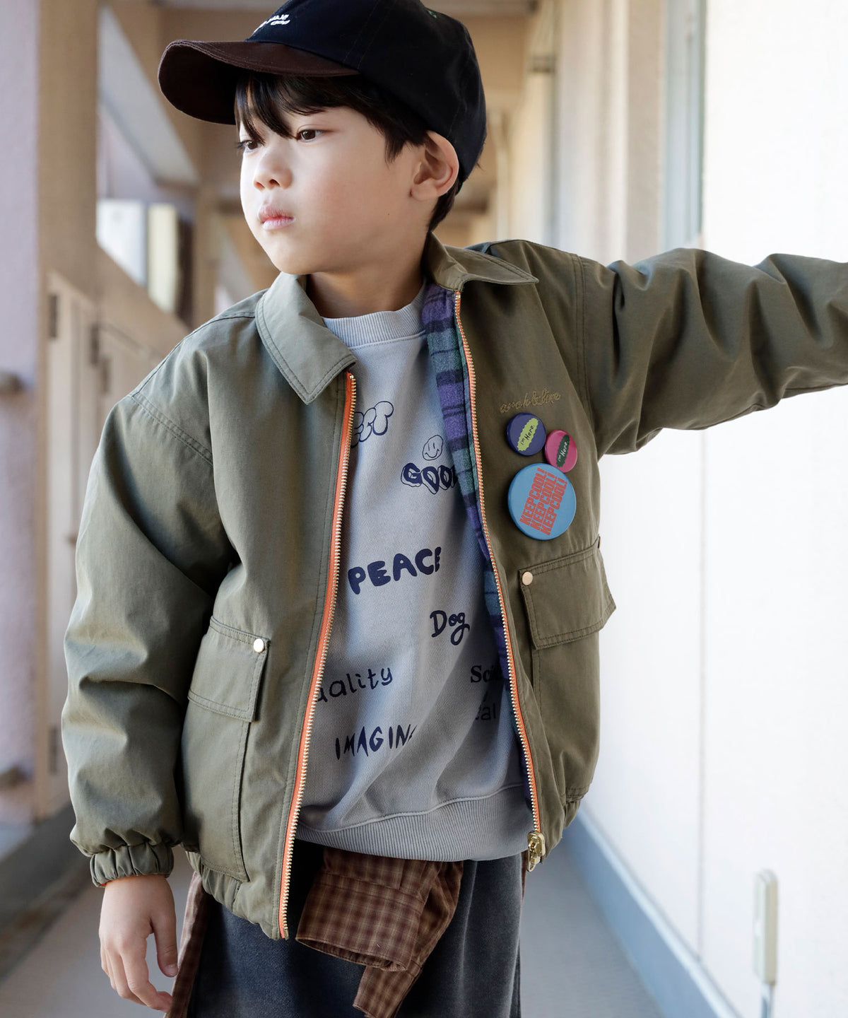 《環境配慮素材》OG×RE.NY REVERSIBLE ZIP BLOUSON［145-175cm］リバーシブル