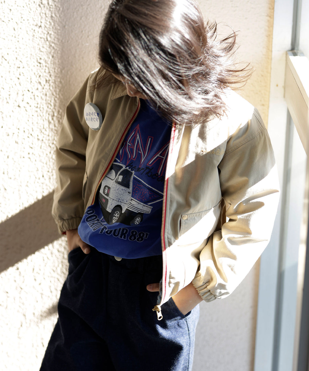 《環境配慮素材》OG×RE.NY REVERSIBLE ZIP BLOUSON［145-175cm］リバーシブル