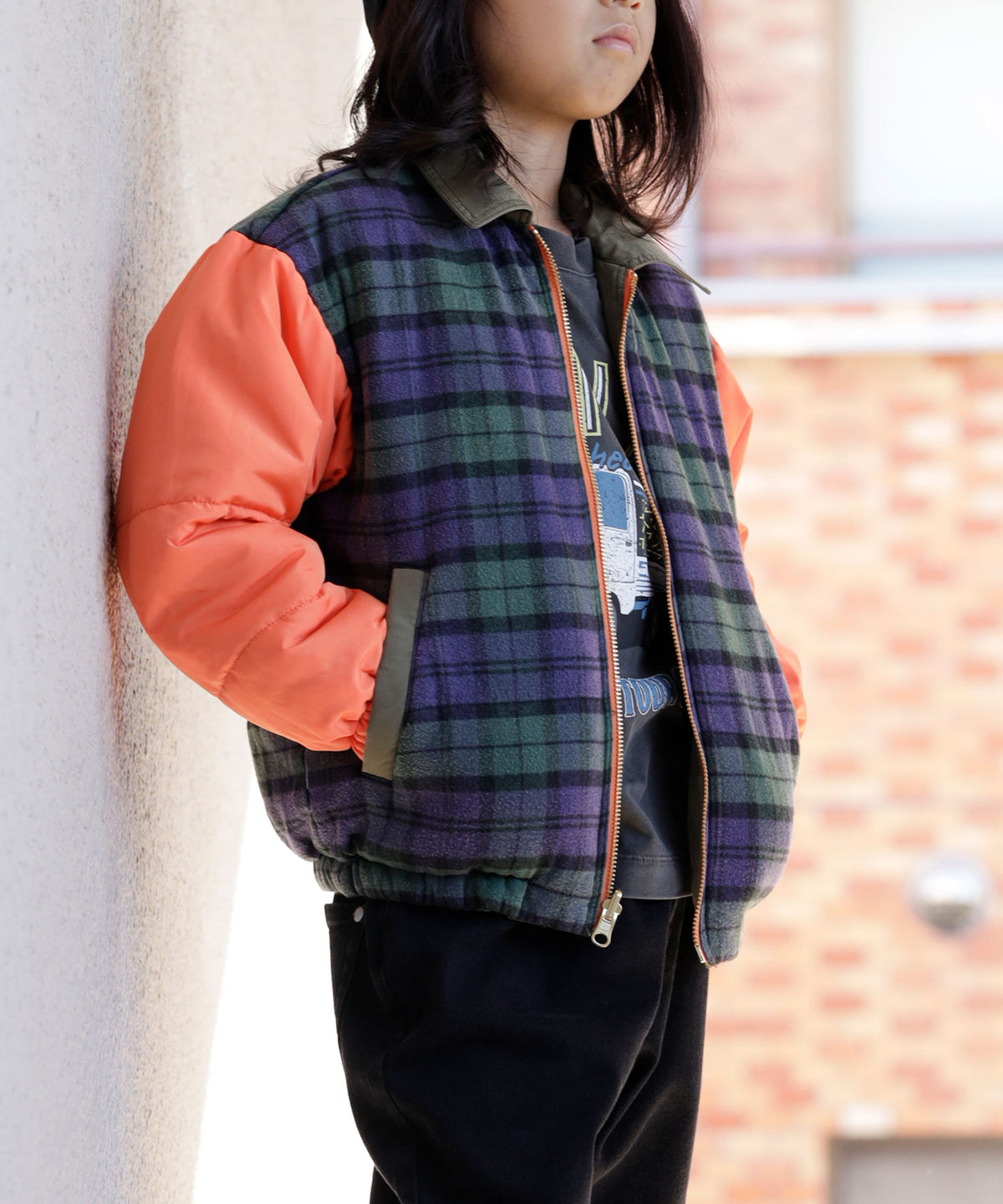《環境配慮素材》OG×RE.NY REVERSIBLE ZIP BLOUSON［145-175cm］リバーシブル