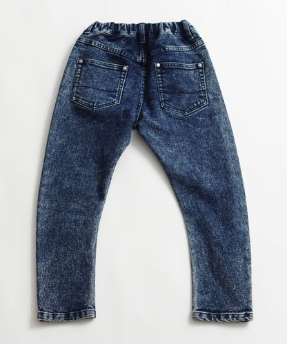 《環境配慮素材》RE DENIM BANANA PANTS ストレッチデニム リサイクルコットン 通年素材［100-145cm］