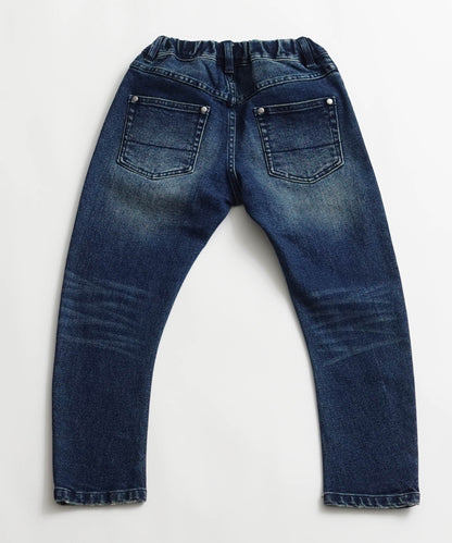 《環境配慮素材》RE DENIM BANANA PANTS ストレッチデニム リサイクルコットン 通年素材［100-145cm］