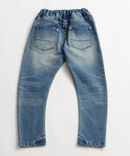 《環境配慮素材》RE DENIM BANANA PANTS ストレッチデニム リサイクルコットン 通年素材［100-145cm］