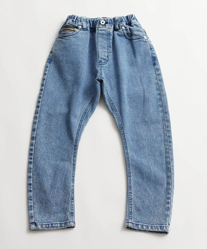 《環境配慮素材》RE DENIM BANANA PANTS ストレッチデニム リサイクルコットン 通年素材［100-145cm］