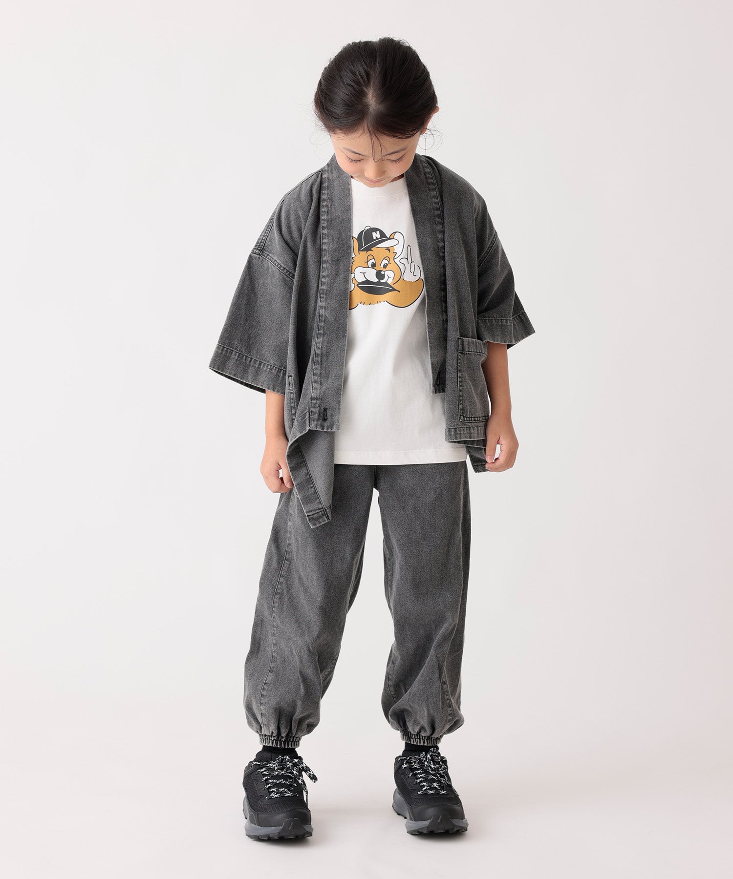 LIGHT DENIM SAMUE 作務衣 甚平 セットアップ対応［100-145cm