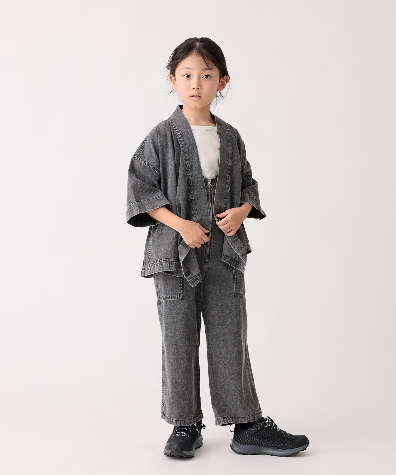 LIGHT DENIM SAMUE 作務衣 甚平 セットアップ対応［100-145cm