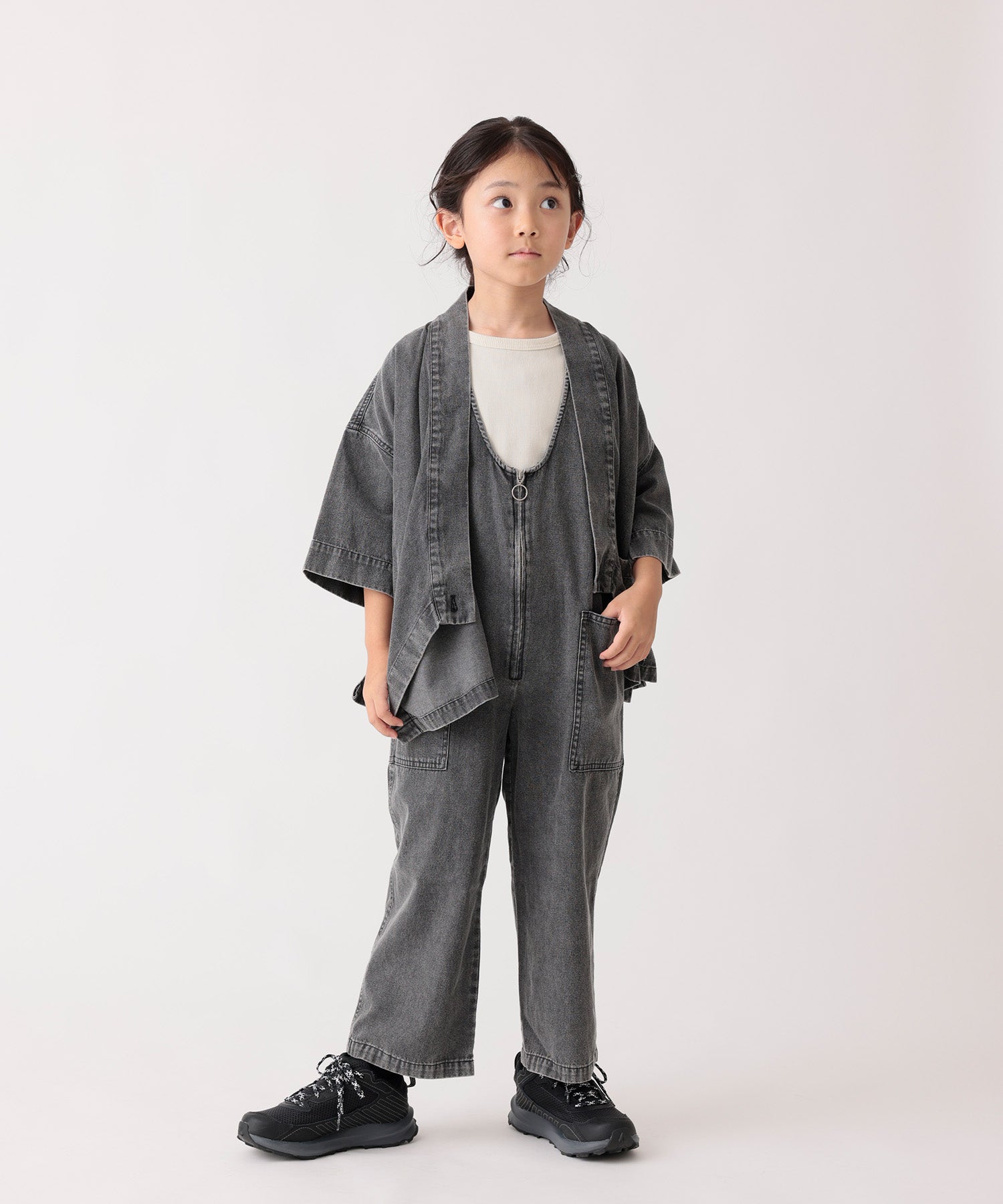 LIGHT DENIM SAMUE 作務衣 甚平 セットアップ対応［100-145cm