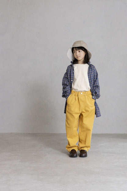 TWILL CREW PANTS 厚手 製品染め テーパード