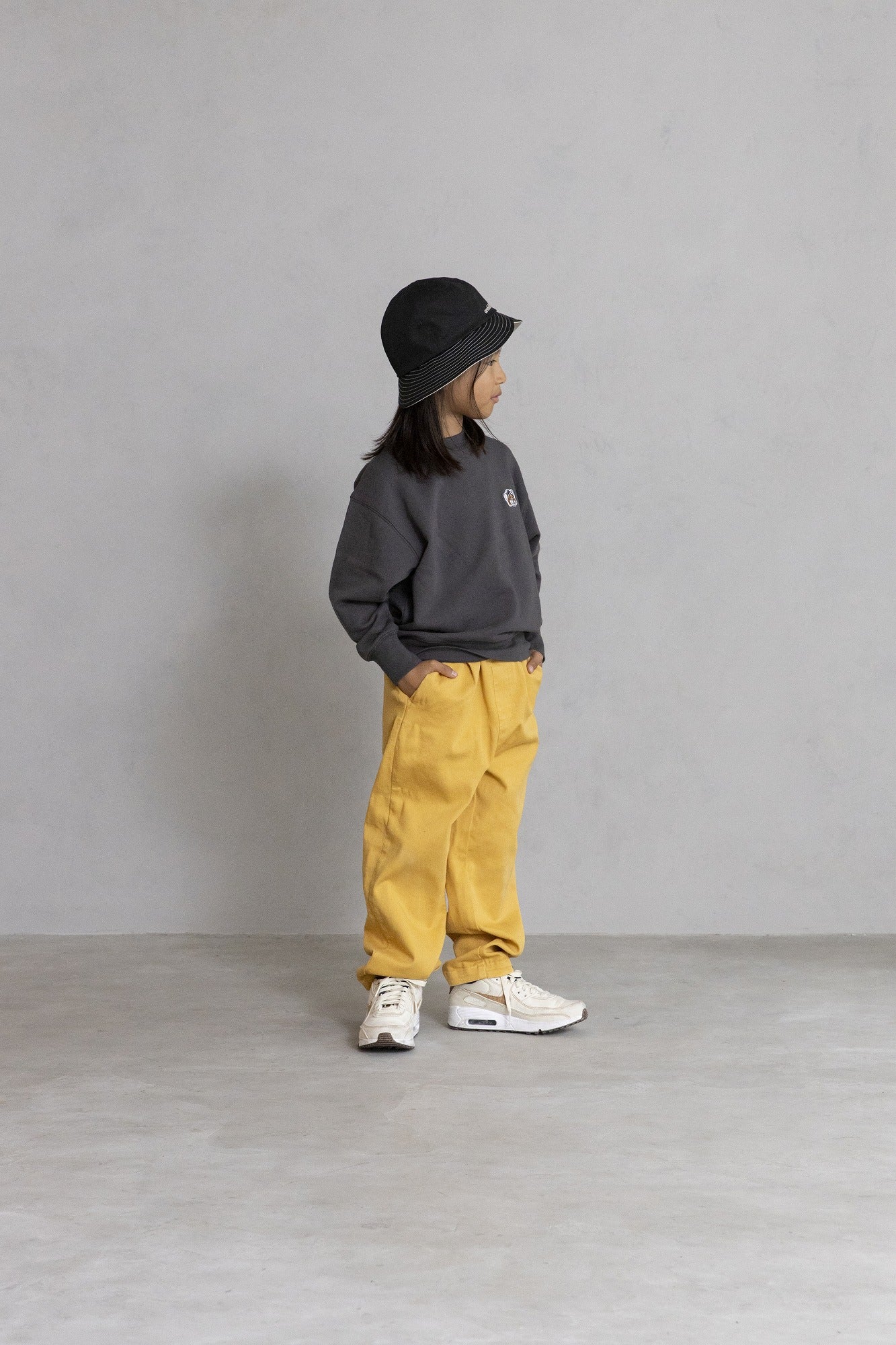 TWILL CREW PANTS 厚手 製品染め テーパード