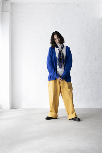 TWILL CREW PANTS 厚手 製品染め テーパード