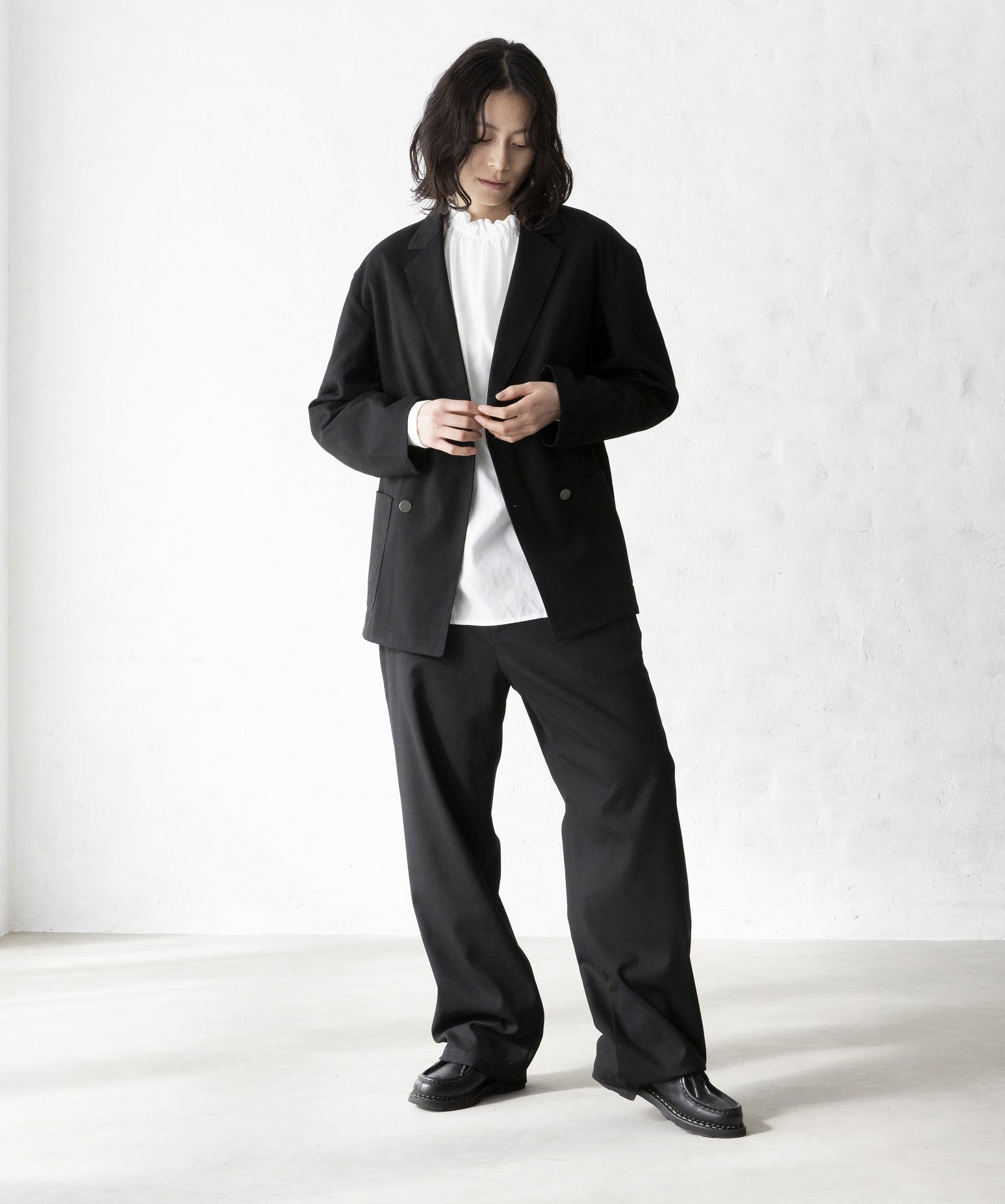 環境配慮素材》FLANNEL EASY PANTS オンオフ兼用 セットアップ対応