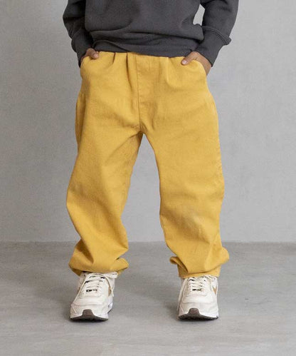 TWILL CREW PANTS 厚手 製品染め テーパード