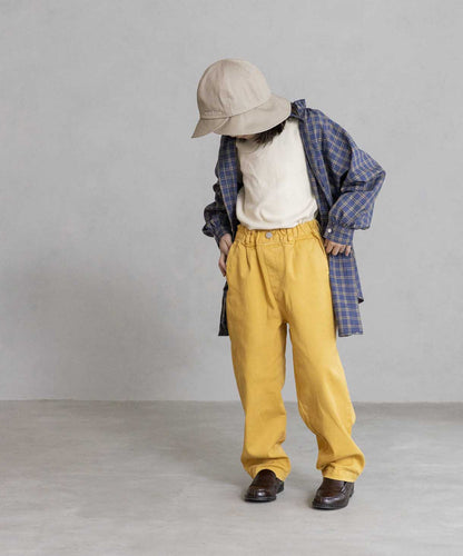 TWILL CREW PANTS 厚手 製品染め テーパード