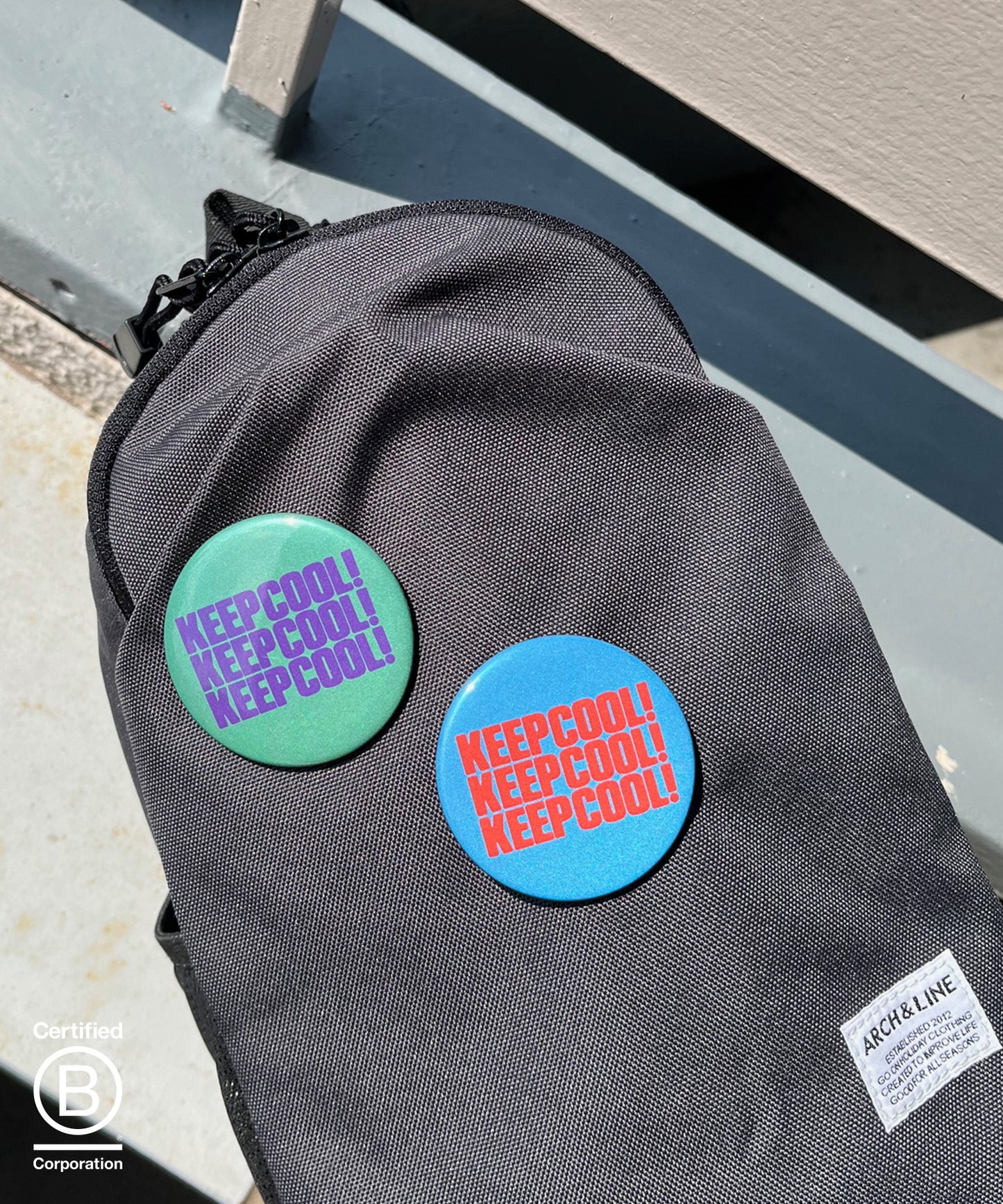 ACTIVE BADGE 再帰反射バッジ 直径57mm