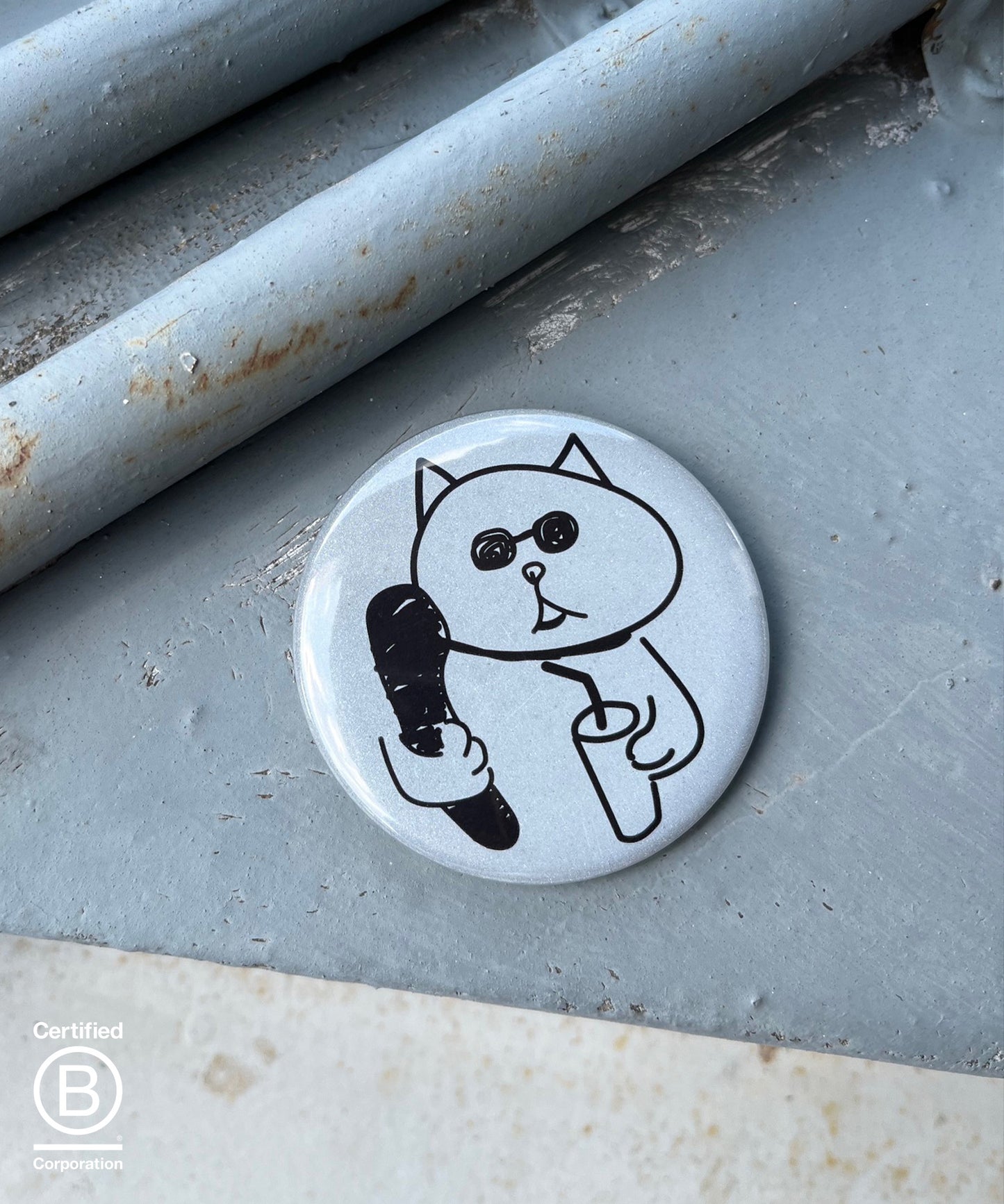 ACTIVE BADGE 再帰反射バッジ 直径57mm