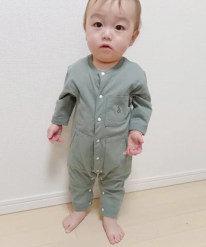 OG FATIGUE L/S ROMPERS Organic Cotton [9 months to 1 year old/height 70 to 80 cm]
