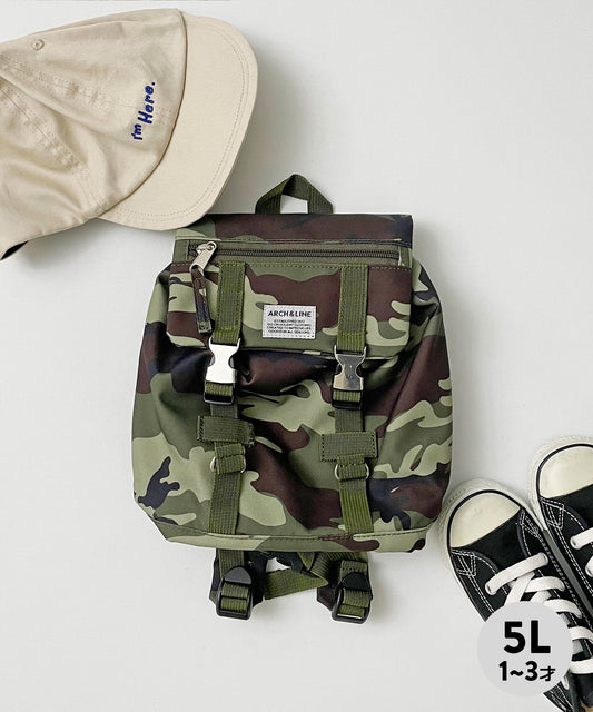 UTILITY BAG MINI &lt;CAMO&gt; Backpack Capacity 5L CORDURA Water Repellent Gift [1-3 years old]