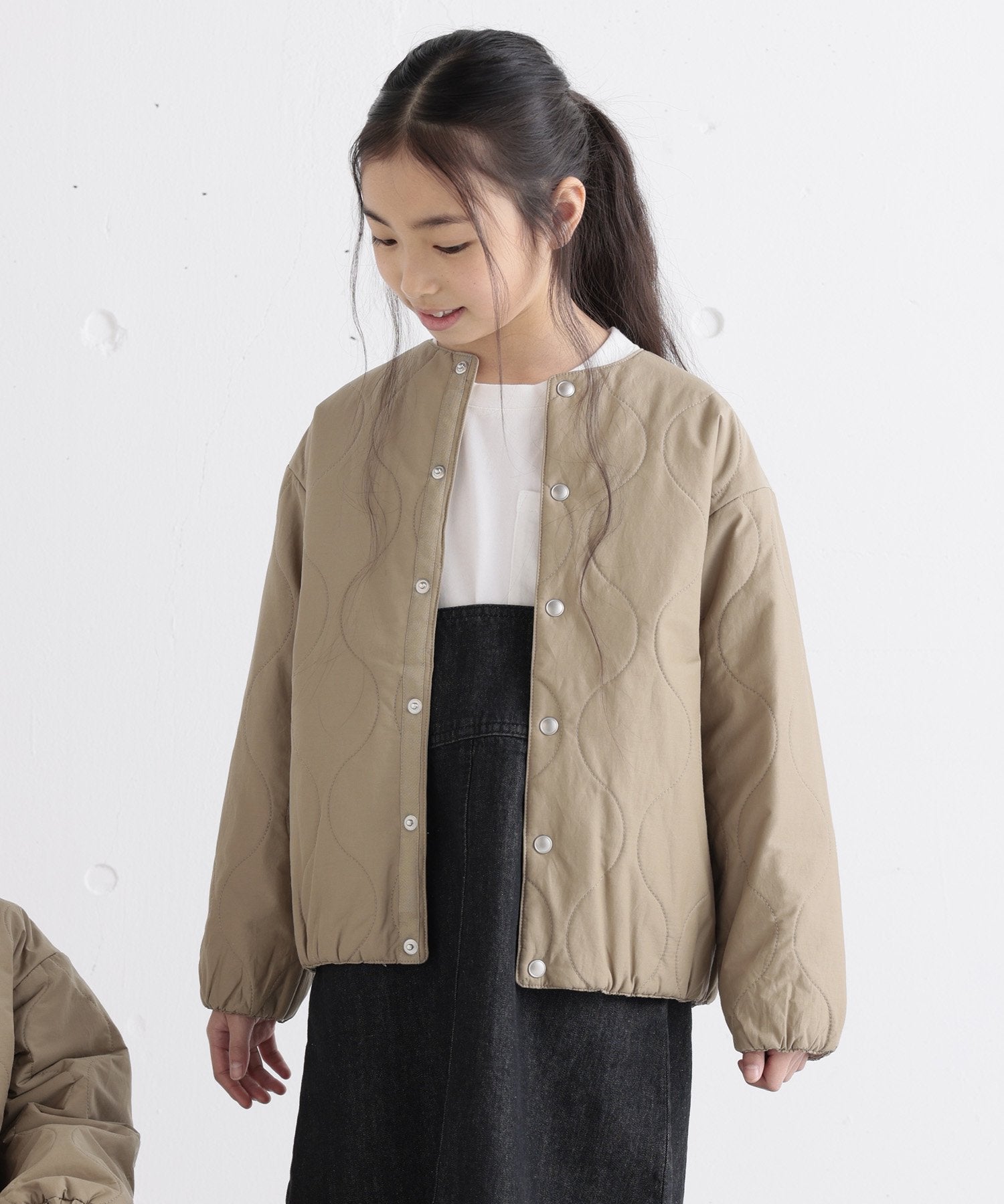 環境配慮素材》KAPOK REVERSIBLE BLOUSON カポック スヌーディ付き 撥