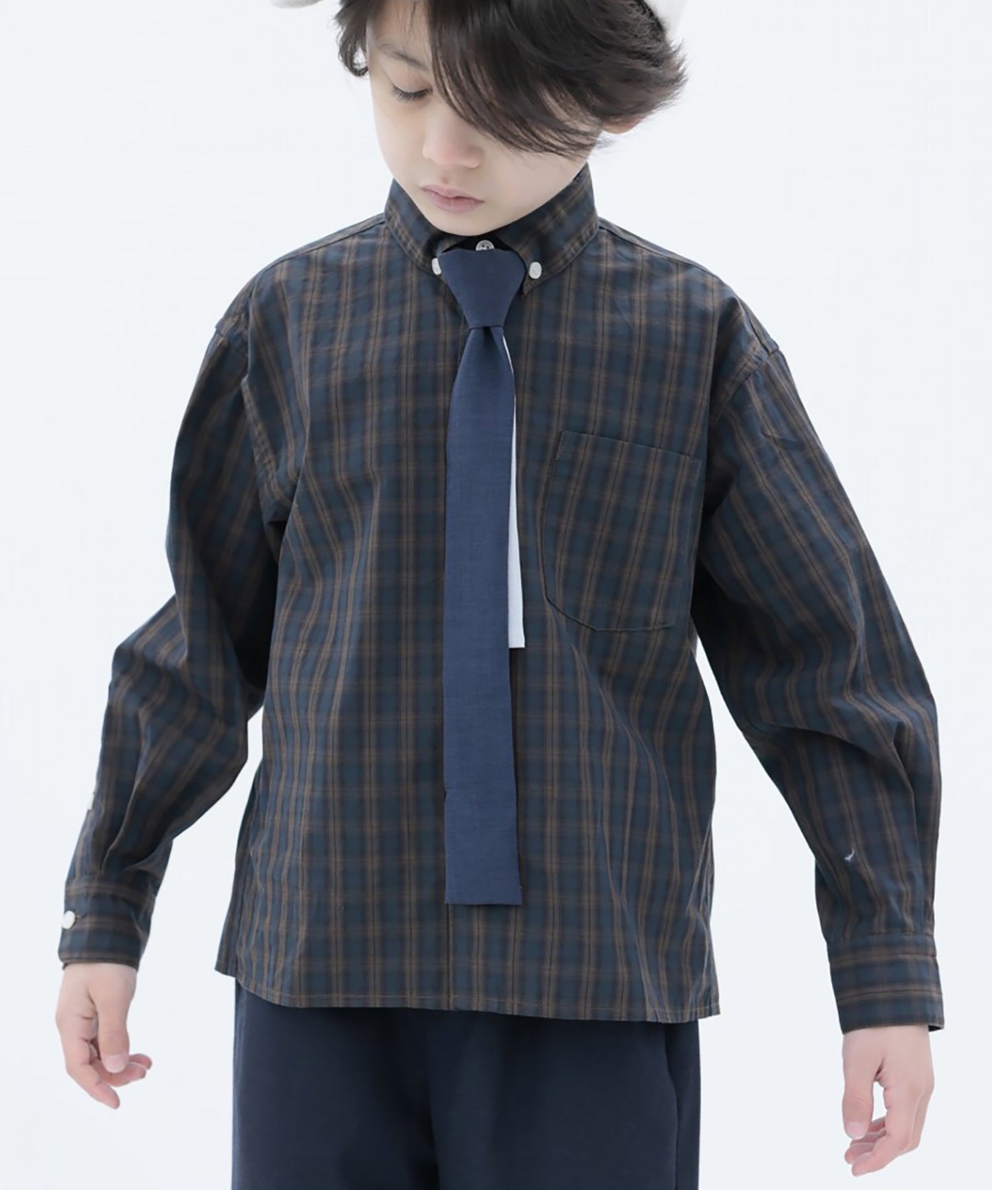 COTTON CHECK BD SHIRT For both on and off use Cotton [100-145cm]